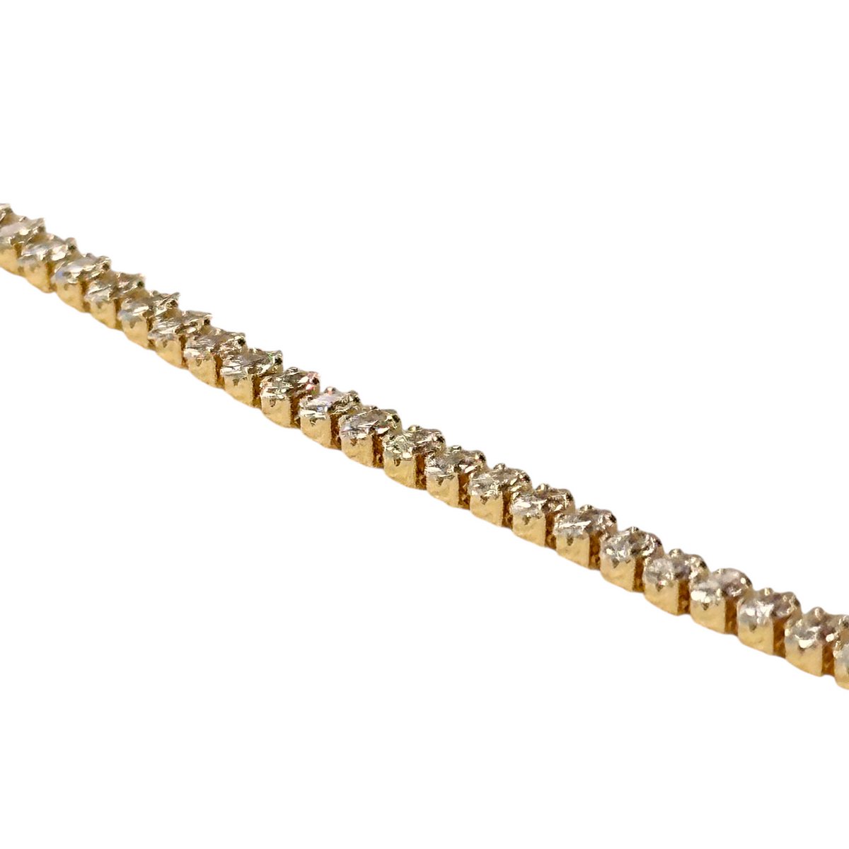 Marquise CZ 3mm Riviera Necklace in 18K gold-filled, view 6