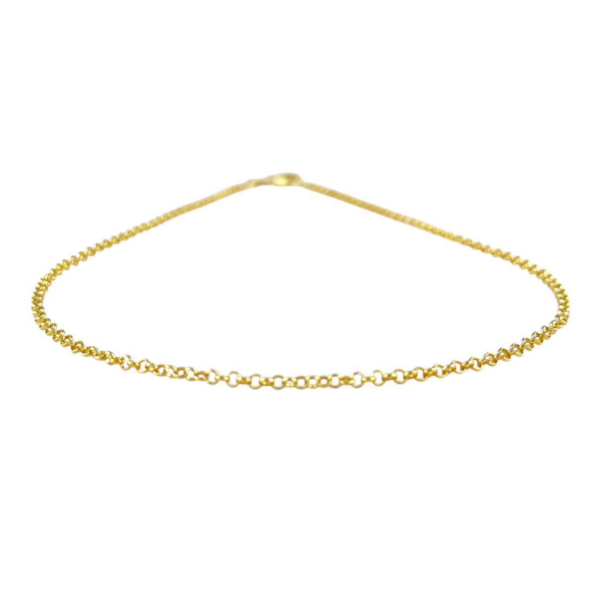 Rolo Link Chain 2.5mm Necklace in 18K gold-filled, view 2
