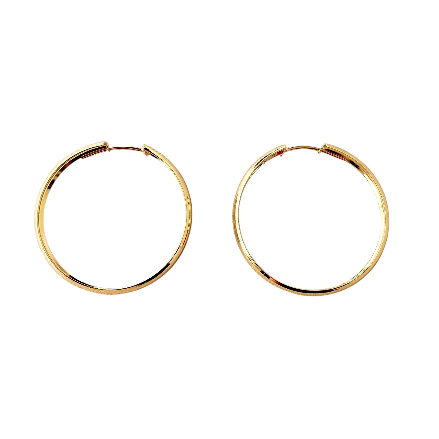 40mm Hollow Continuous 18k Gold Filled Earrings