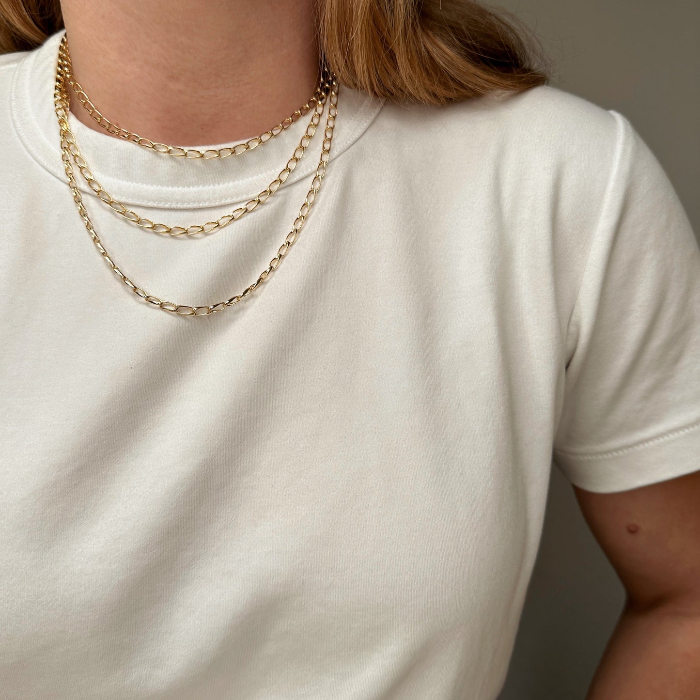Twist Figaro Chain 18k Gold Filled Necklace
