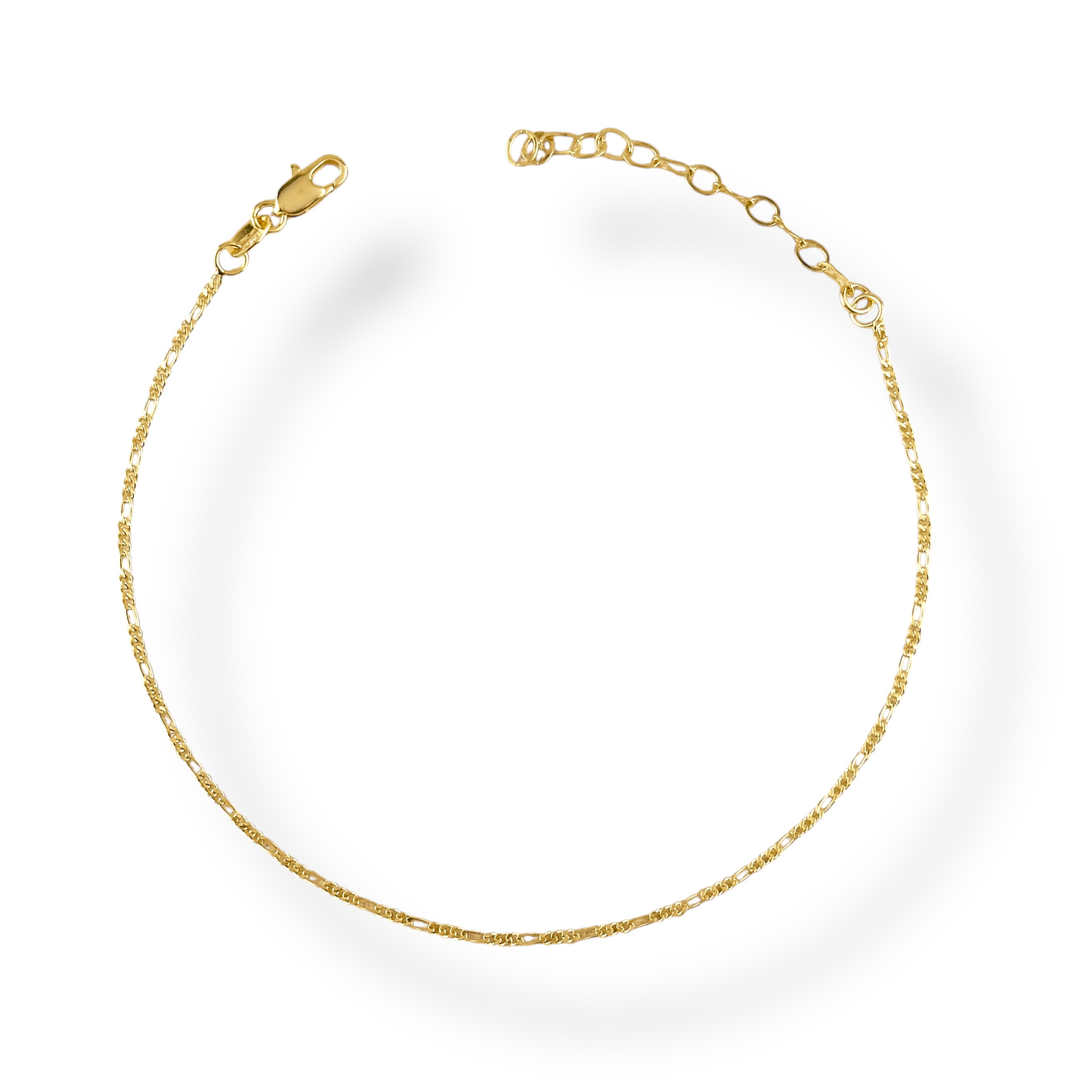 1.5mm Figaro Chain 18k Gold Filled Anklet