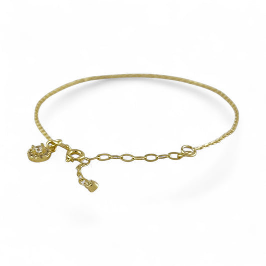 Dangling CZ Bracelet in 18K gold-filled, view 2