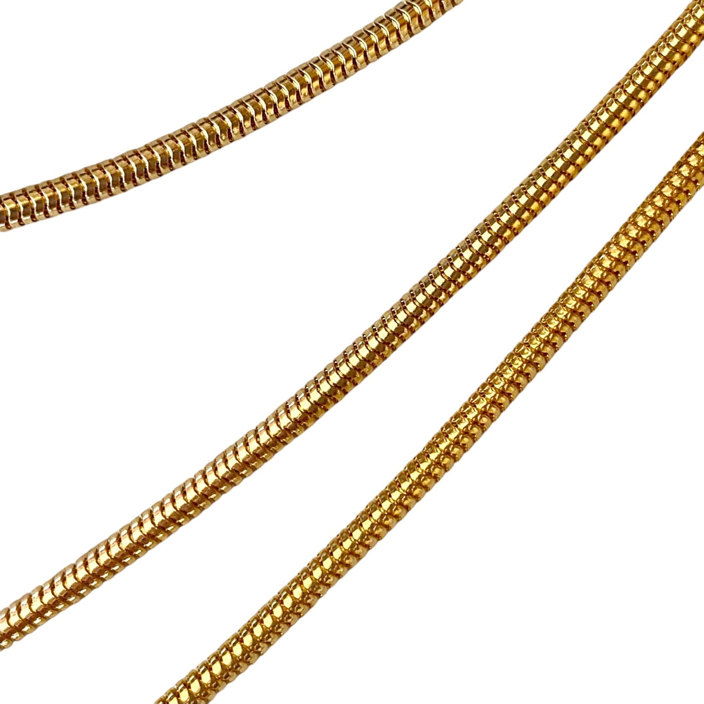 1.9mm Rounded Snake Chain 18K Gold Filled Necklace