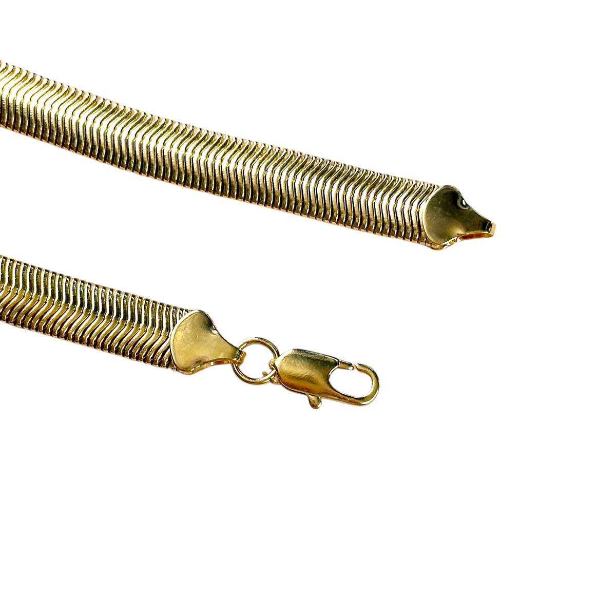 Snake Chain 8mm Bracelet in 18K gold-filled, view 4