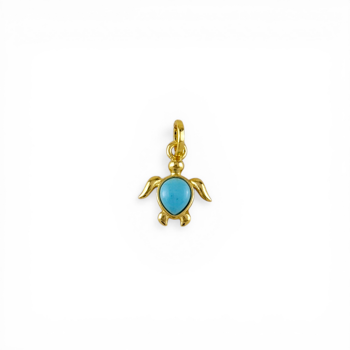 Sea Turtle Turquoise 18mm Charm in 18K gold-filled