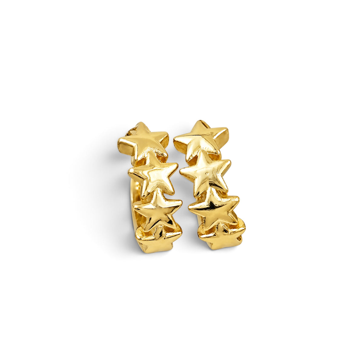 17mm Star Huggie Hoop Earrings