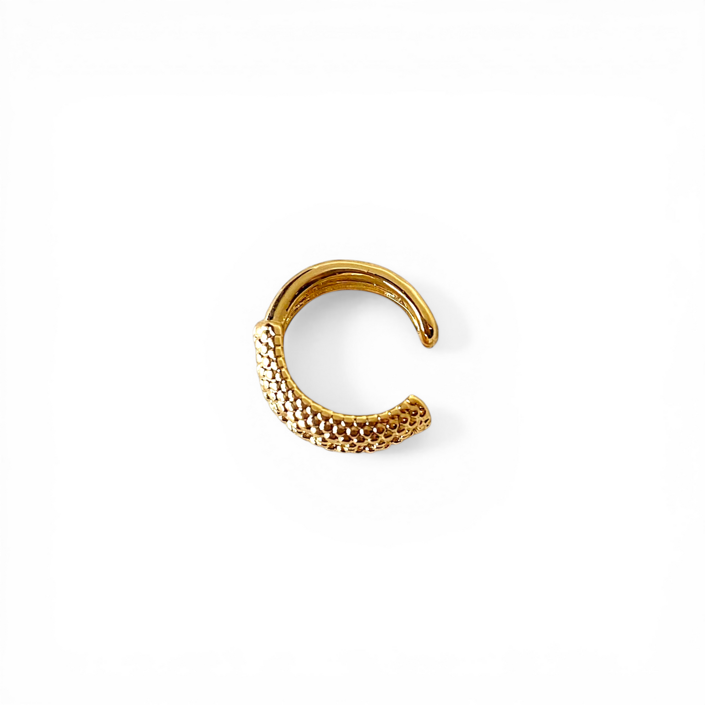 Beaded CZ 18K Gold Filled Ear Cuff