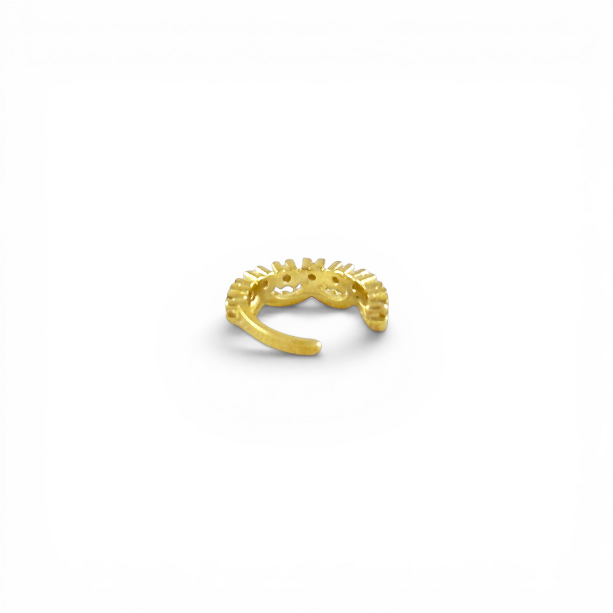 Minimalist Line CZ Ear Cuff in 18K gold-filled, view 4