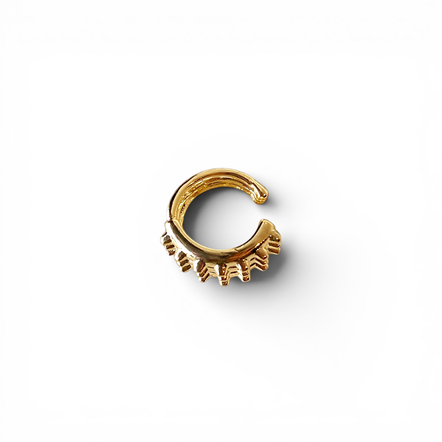 Triple Short Spike 18K Gold Filled Ear Cuff