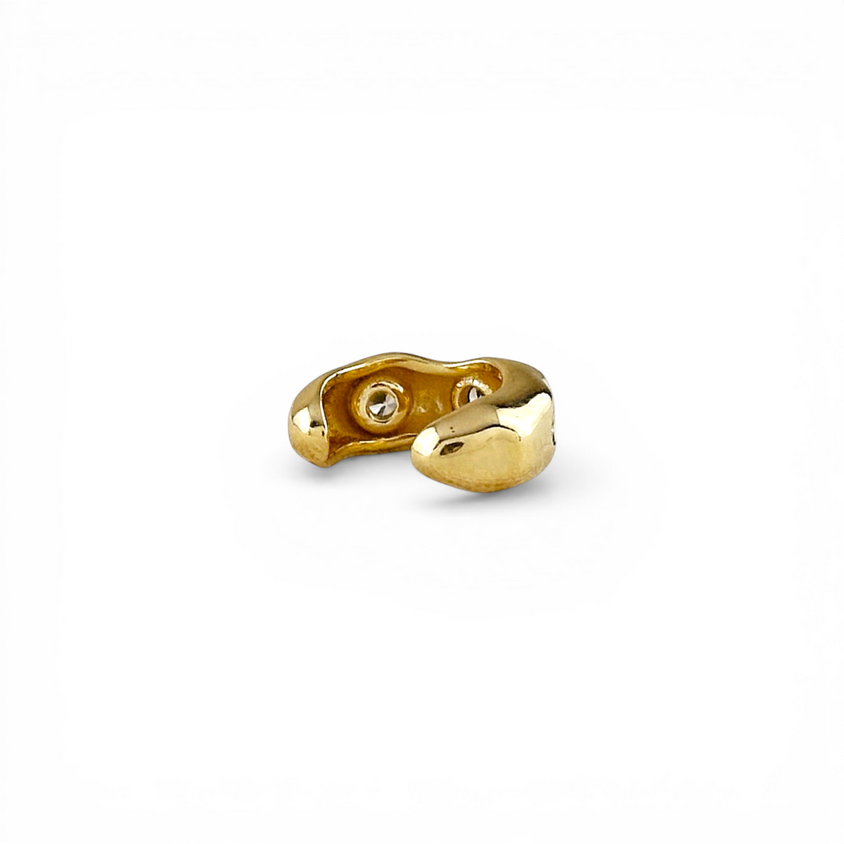 Wave CZ Ear Cuff in 18K gold-filled, view 3