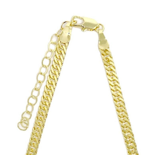 Double Curb Chain 3.25mm Necklace in 18K gold-filled, view 4