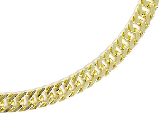 Double Curb Chain 3.25mm Necklace in 18K gold-filled, view 2