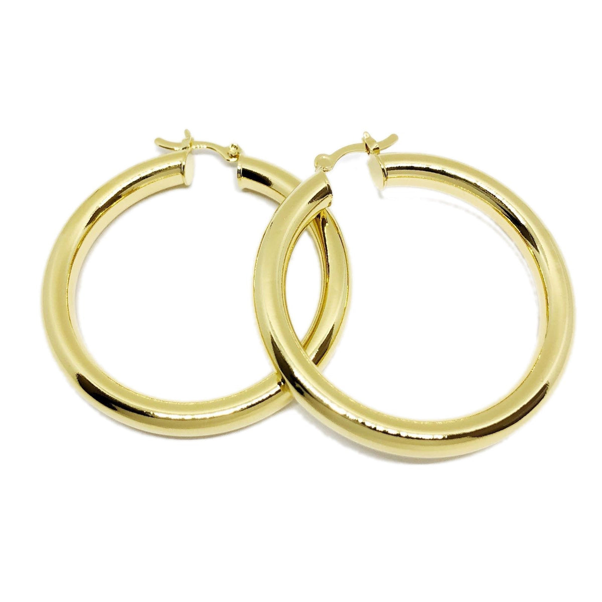 Bold Tube Hoop 44mm Earrings in 18K gold-filled