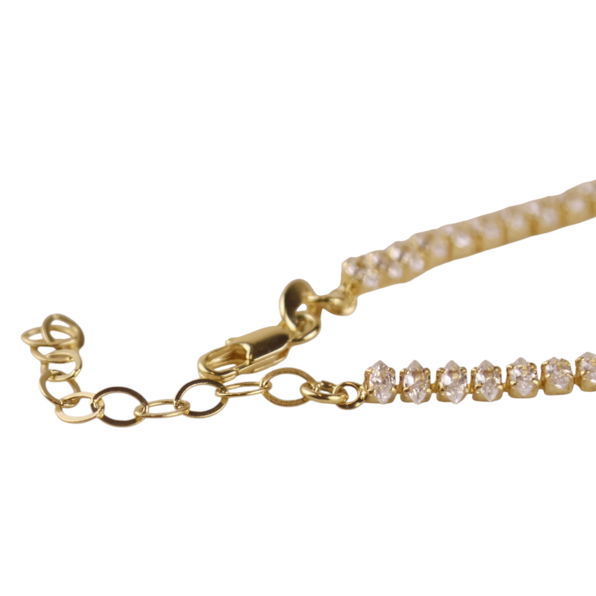 Marquise CZ 4mm Riviera Bracelet in 18K gold-filled, view 4