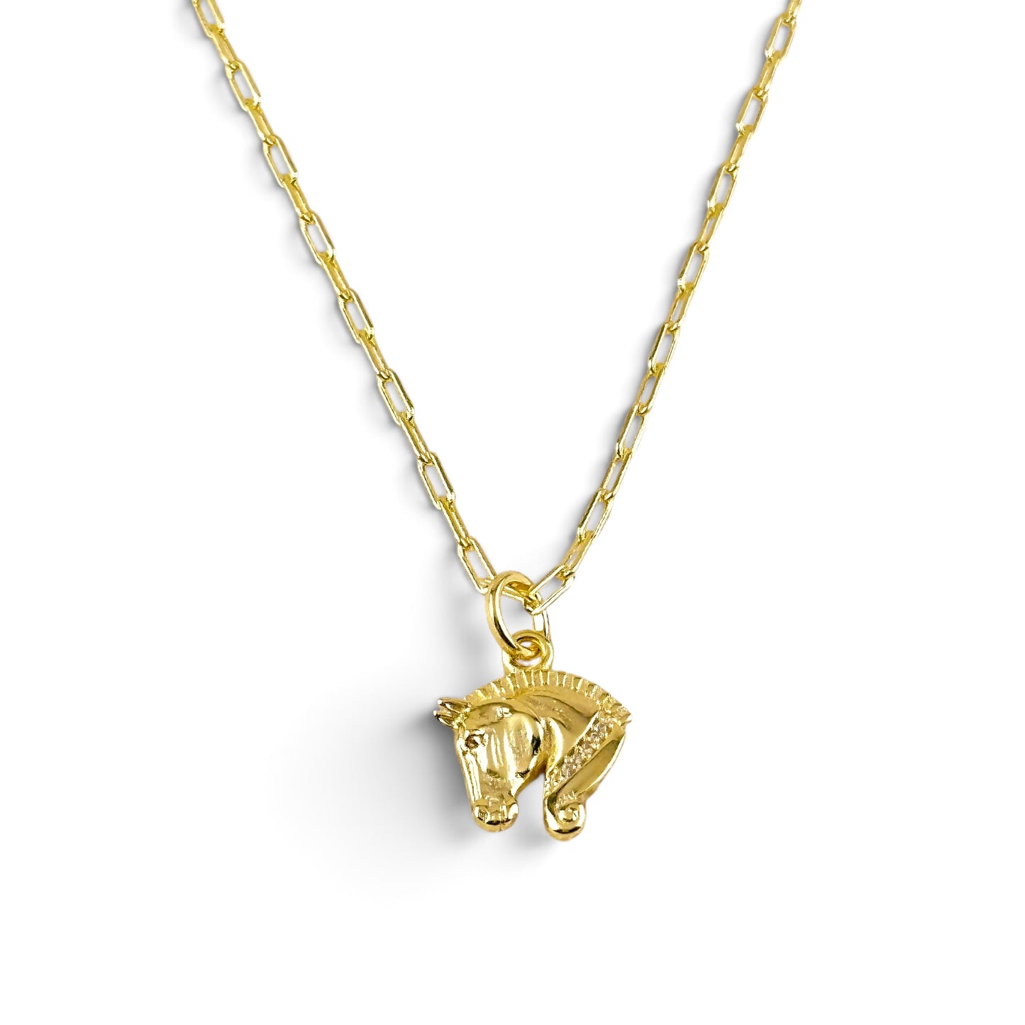 Horse Head 19mm 18K Gold Filled Charm