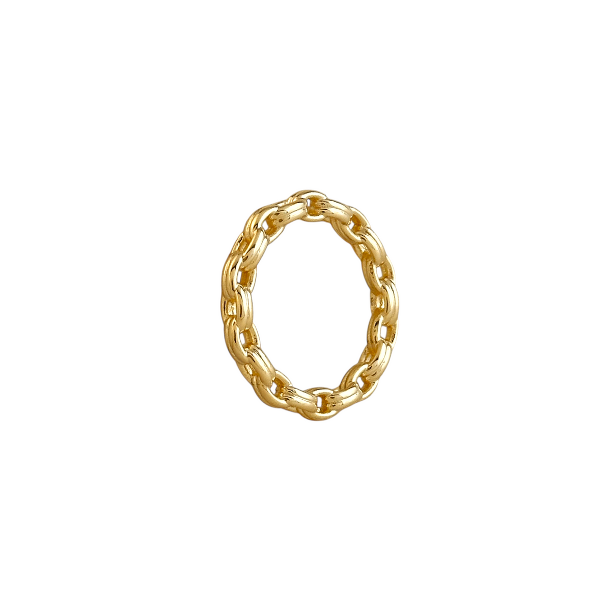 Double Link Chain Ring in 18K gold-filled