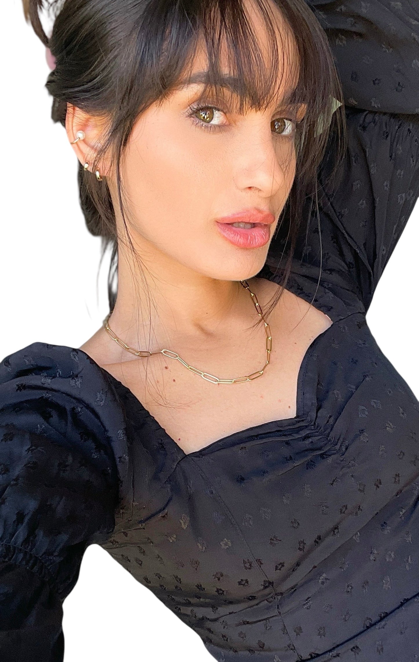 Classic Paperclip Link Chain 18k Gold Filled Necklace