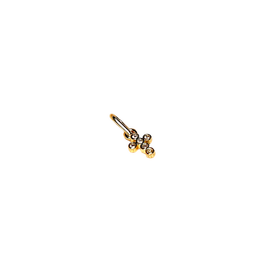 Cross CZ 15mm 18k Gold Filled Pendant