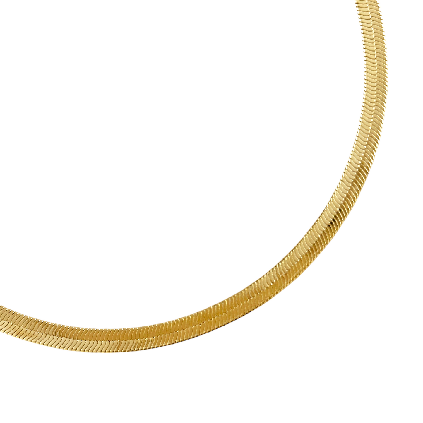 4mm Herringbone Chain 18k Gold Filled Anklet