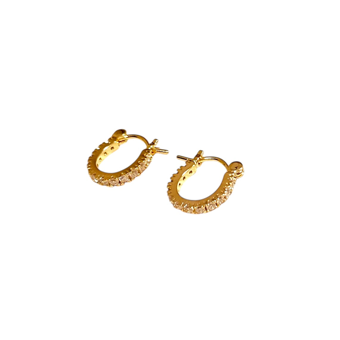 CZ Mini Hoop 18K Gold Filled Earrings