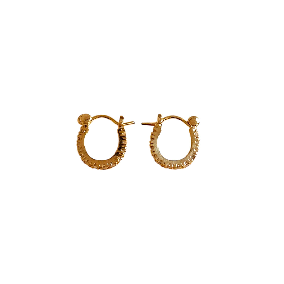 Petite CZ Hoop 12mm Earrings in 18K gold-filled