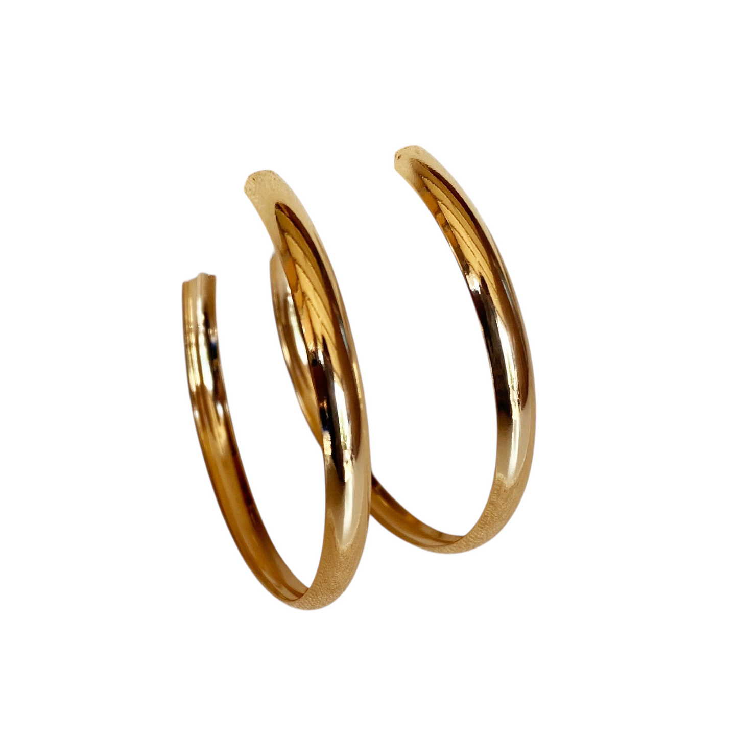 50mm Hollow Open Hoop 18K Gold Filled Earrings