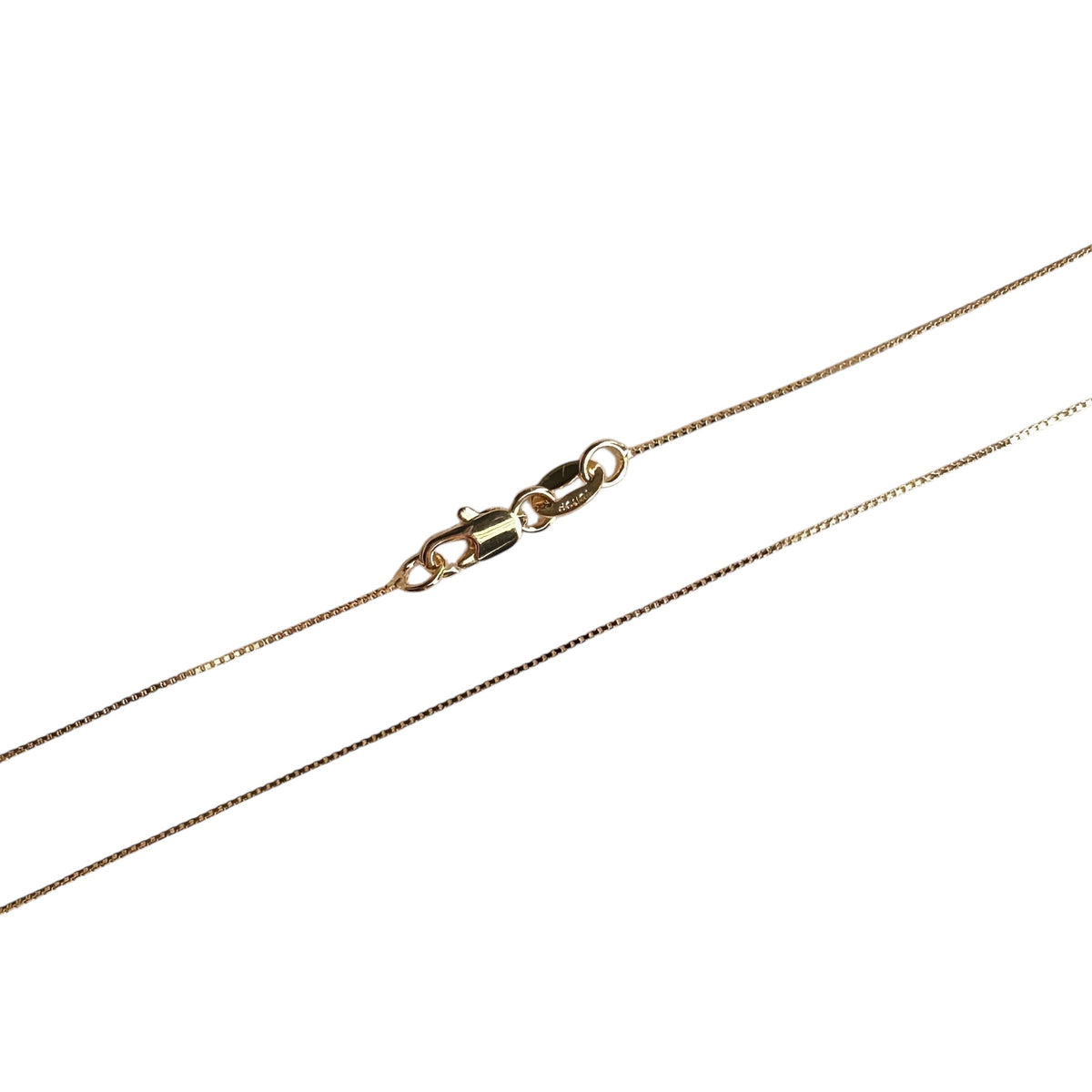 Diamond Cut Box Chain 0.5mm Necklace in 18K gold-filled, view 4