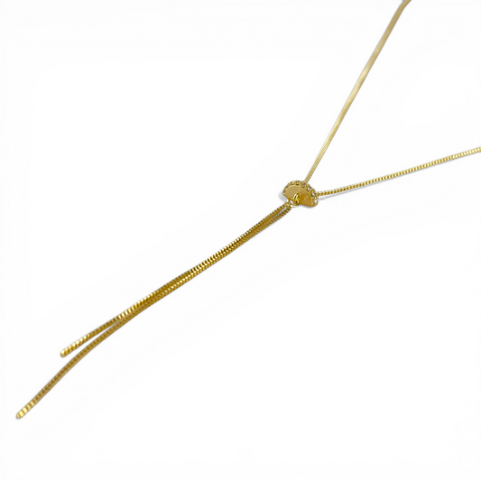 Snake Chain Tassel 18K Gold Filled Necklace