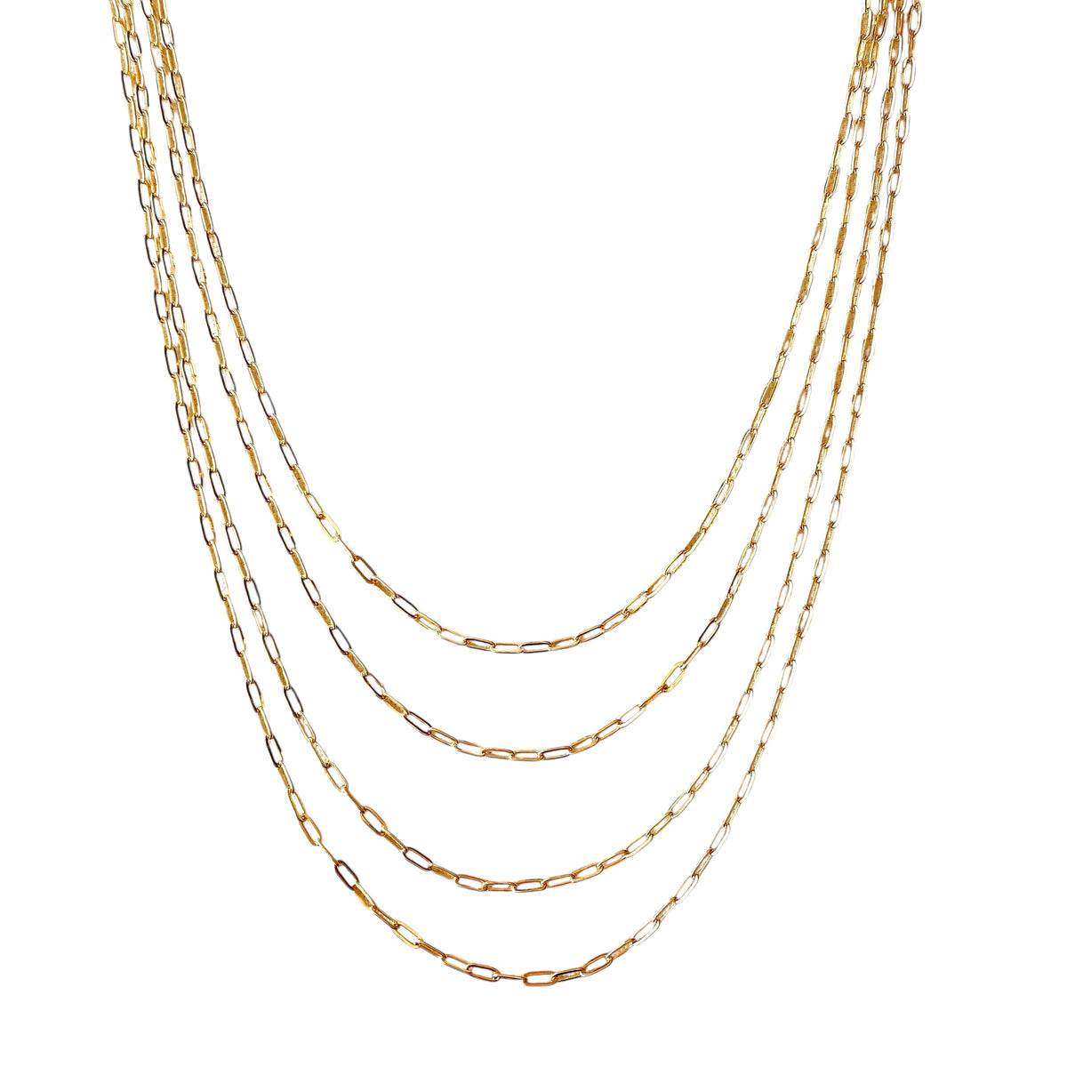 Paperclip Chain Necklace in 18K gold-filled