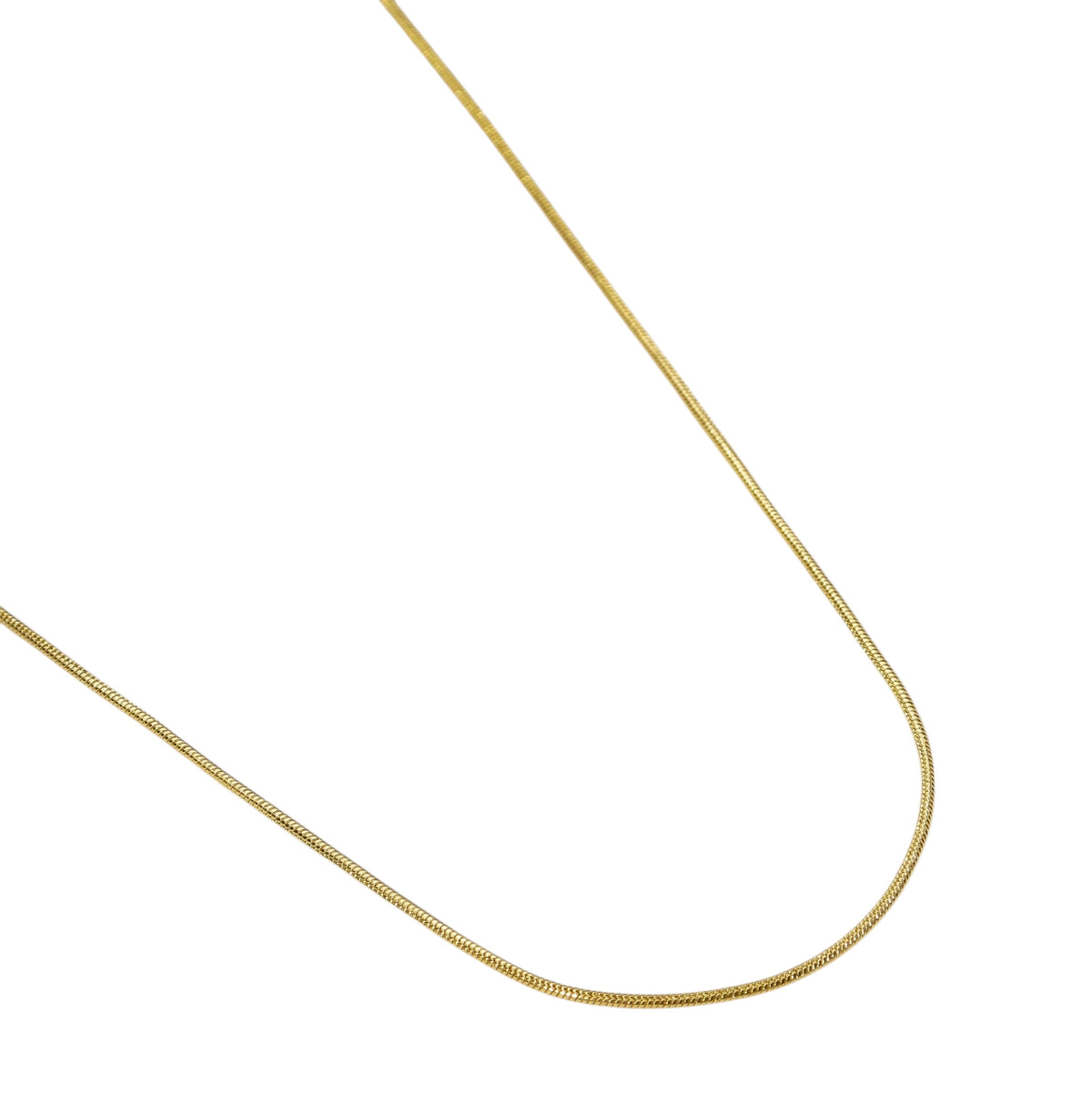 Round Snake Chain 1.2mm Necklace in 18K gold-filled, view 2