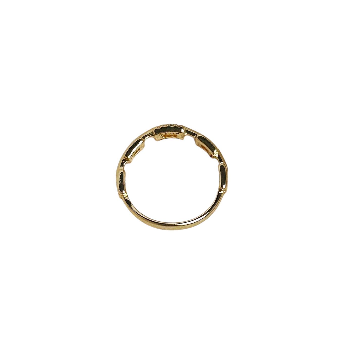 CZ Chain Link 18k Gold Filled Ring