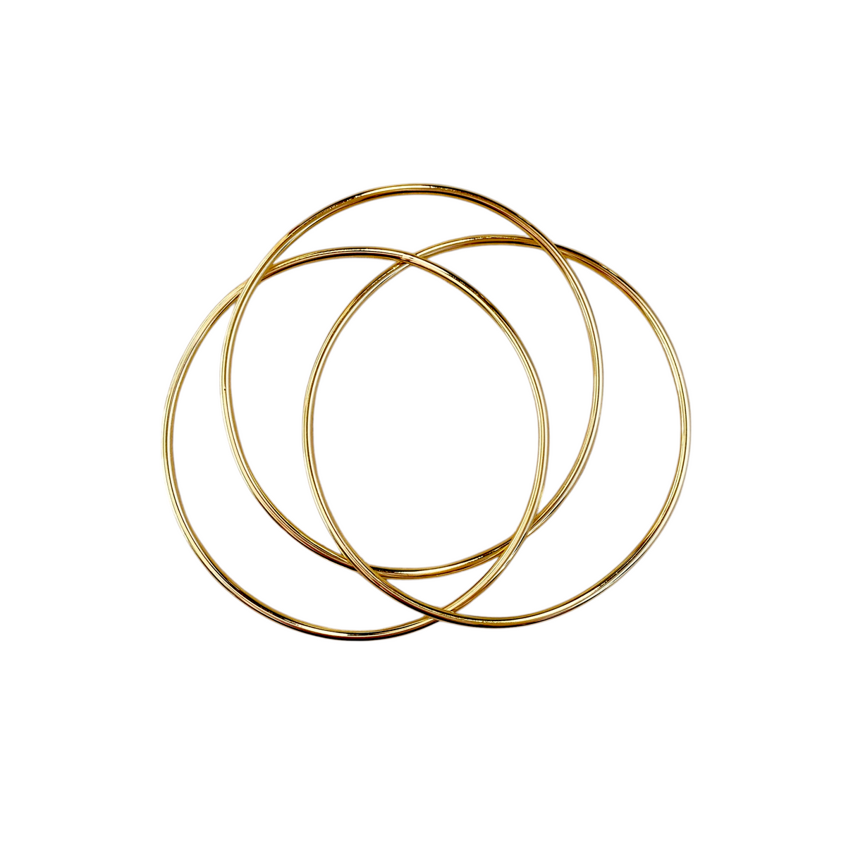 Triple Bangle Bracelet in 18K gold-filled, view 2