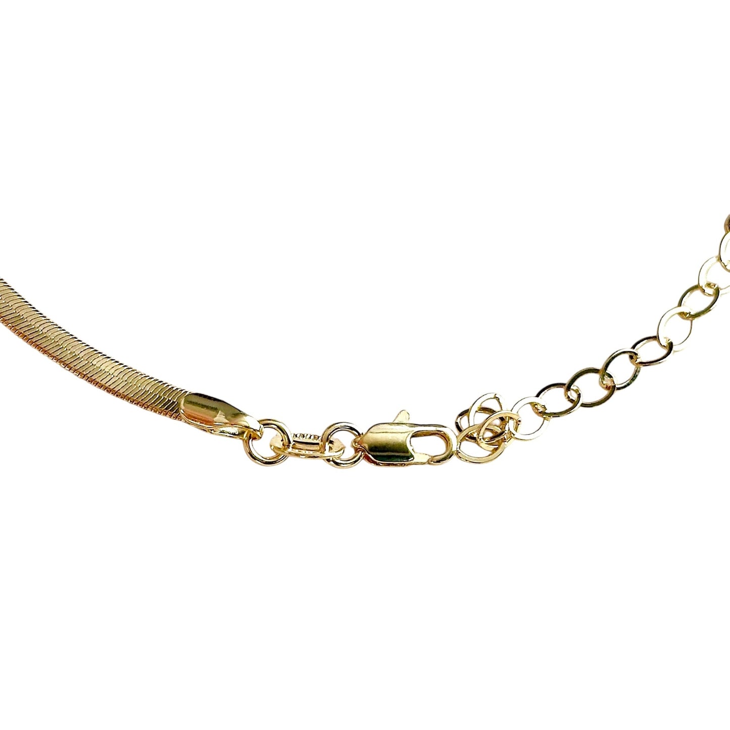 3mm Herringbone Chain 18k Gold Filled Anklet
