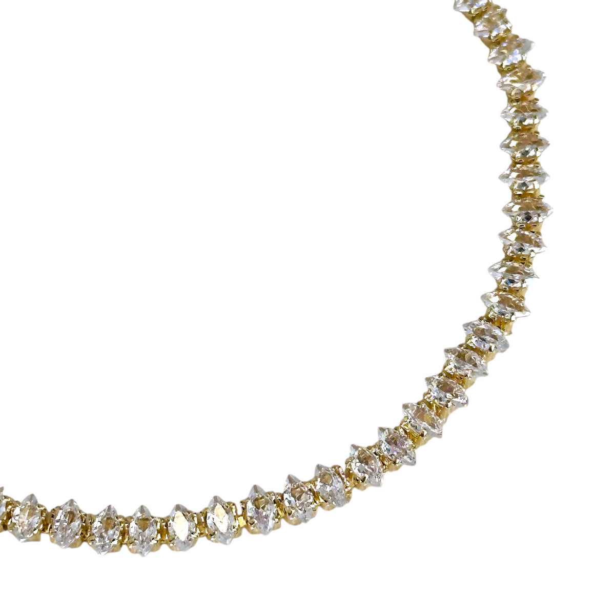 Marquise CZ 4mm Riviera Bracelet in 18K gold-filled, view 6