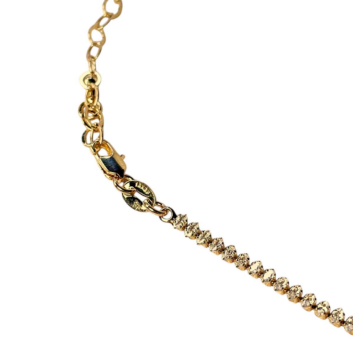 Marquise CZ 3mm Riviera Necklace in 18K gold-filled, view 5