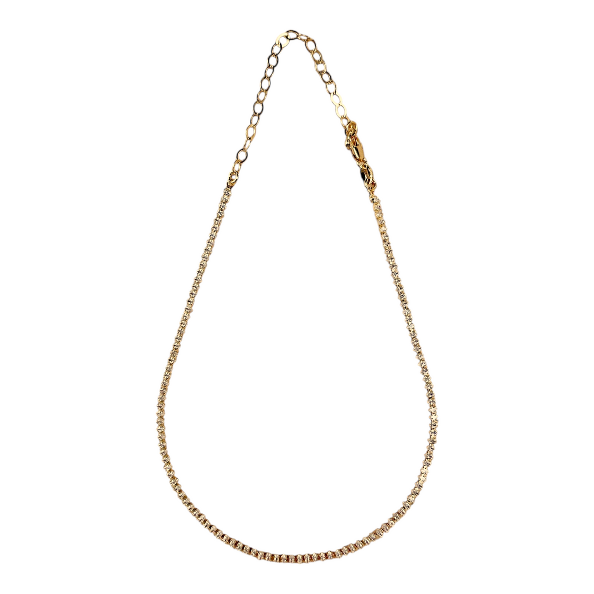 Marquise CZ 3mm Riviera Necklace in 18K gold-filled