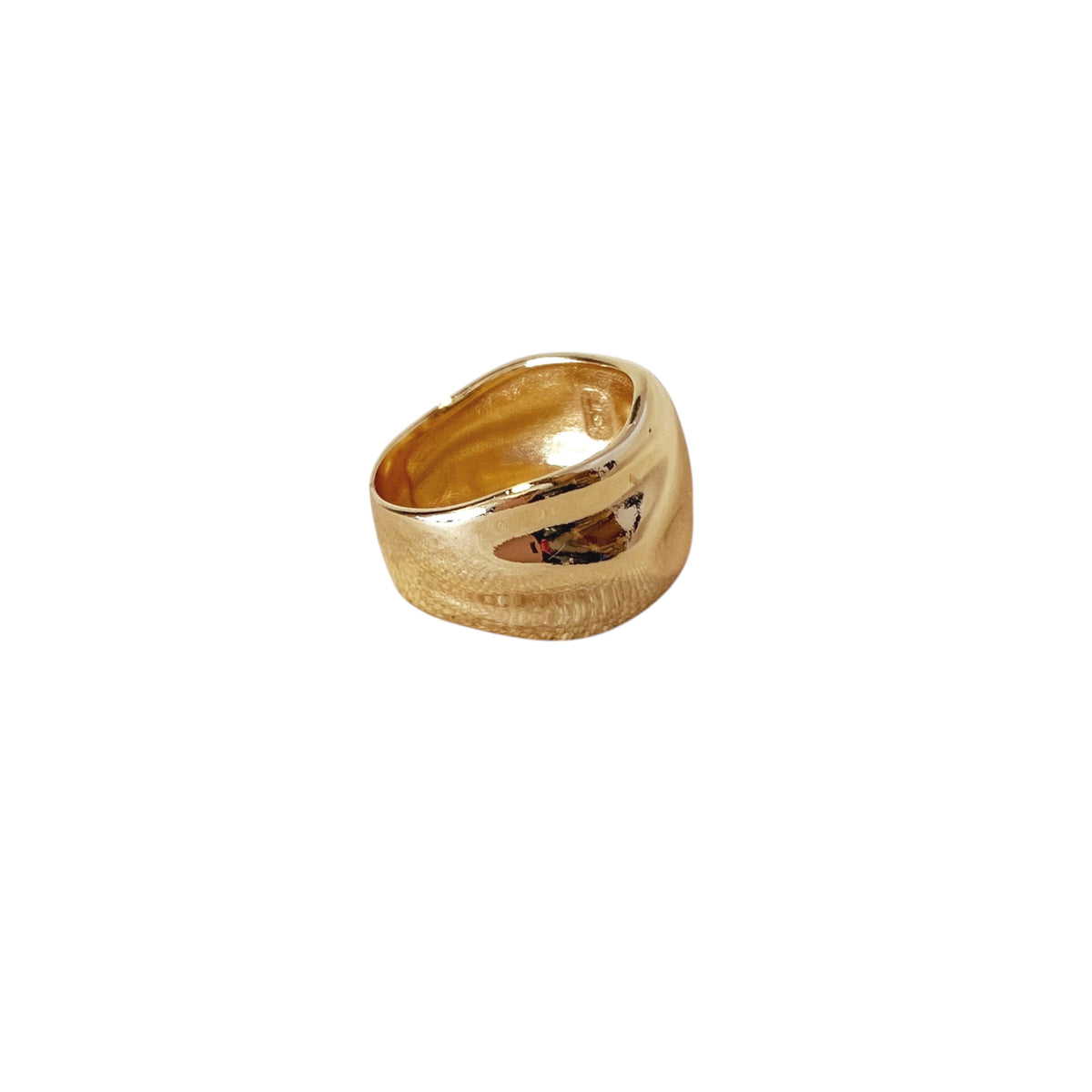 Wide Dome 13mm Ring in 18K gold-filled, view 2
