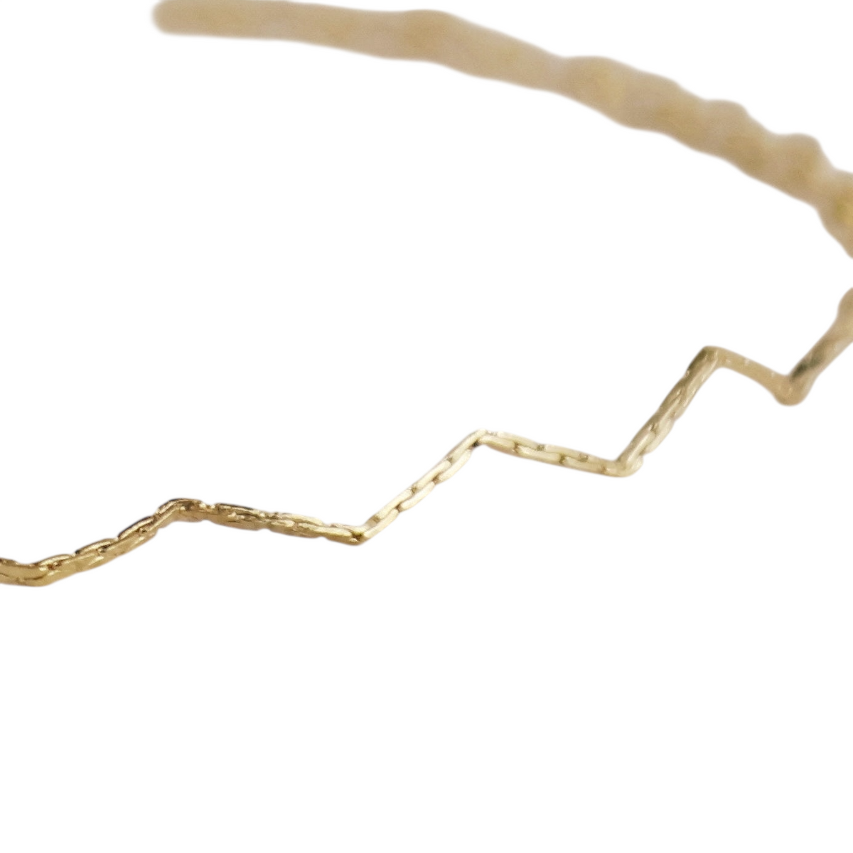 Zig Zag Chain 1mm Anklet in 18K gold-filled, view 5