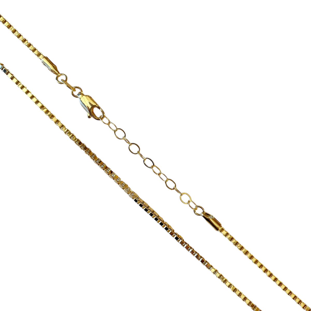 Box Chain 2mm Necklace in 18K gold-filled, view 6
