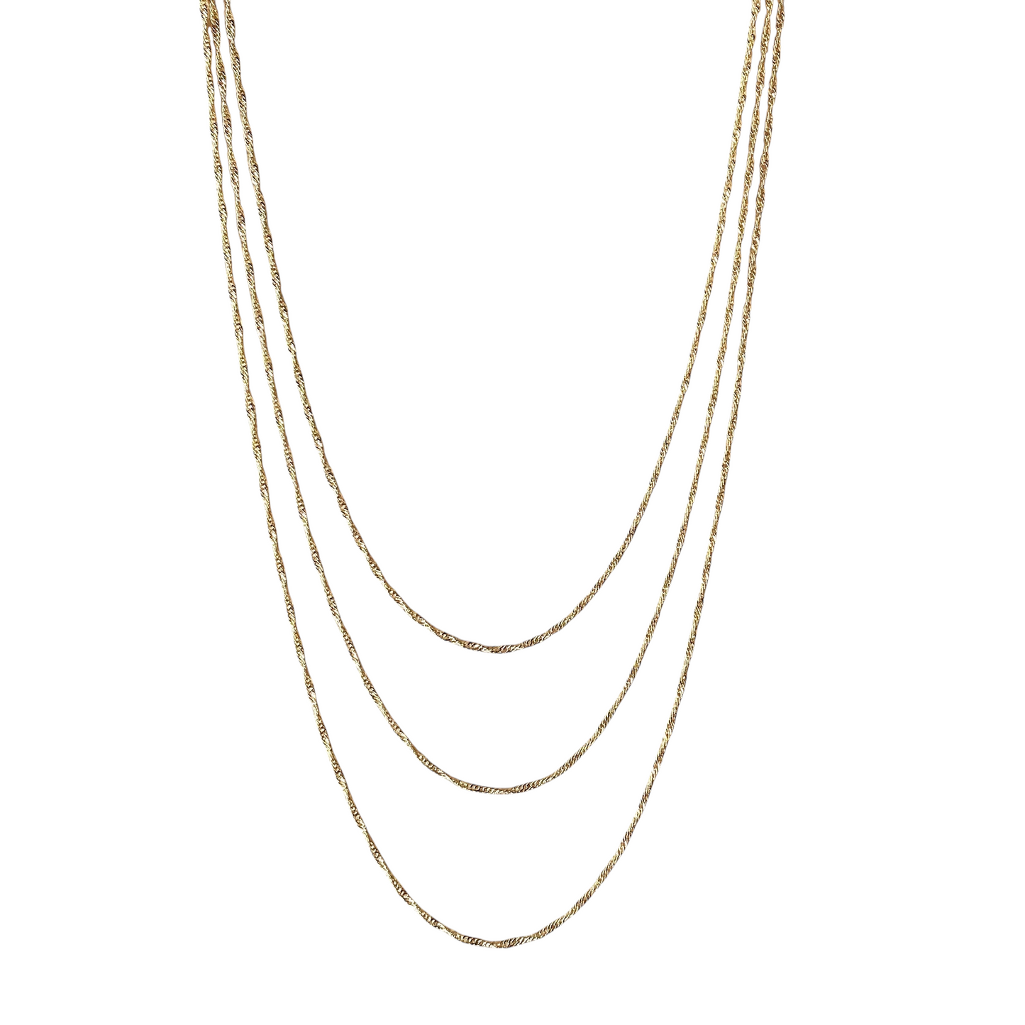 1.7mm Singapore Chain 18k Gold Filled Necklace