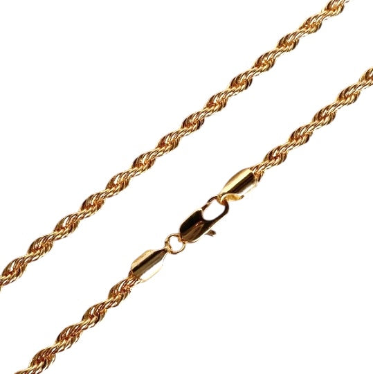 Rope Chain 4mm Necklace in 18K gold-filled, view 6