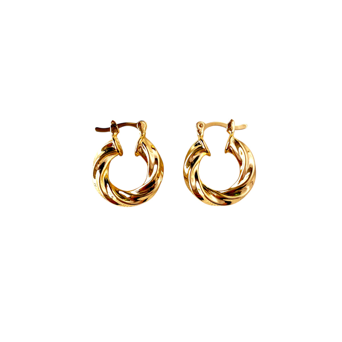 Twist Hoop 18mm Earrings in 18K gold-filled