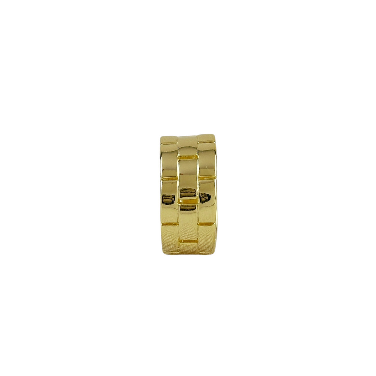 Brick Link 9mm Band Ring in 18K gold-filled, view 6