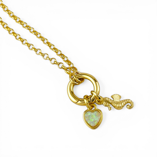 Seahorse 18mm 18K Gold Filled Charm