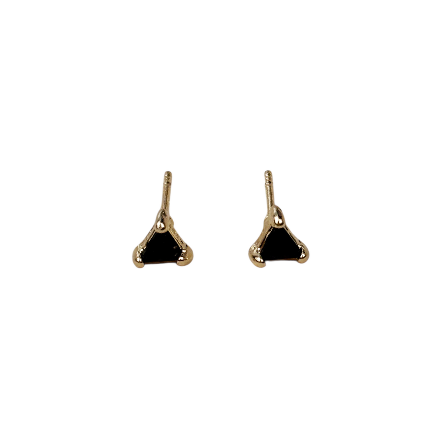 4mm CZ Triangle Stud 18K Gold Filled Earrings
