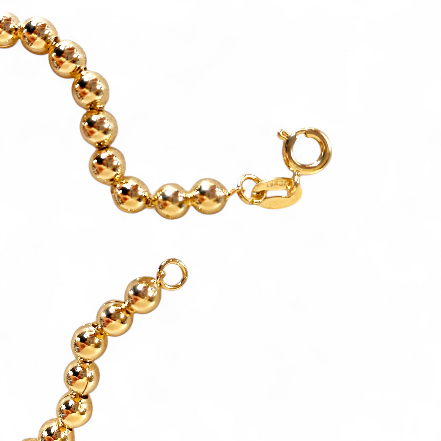 4.5mm Beaded Chain 18K Gold Filled Bracelet