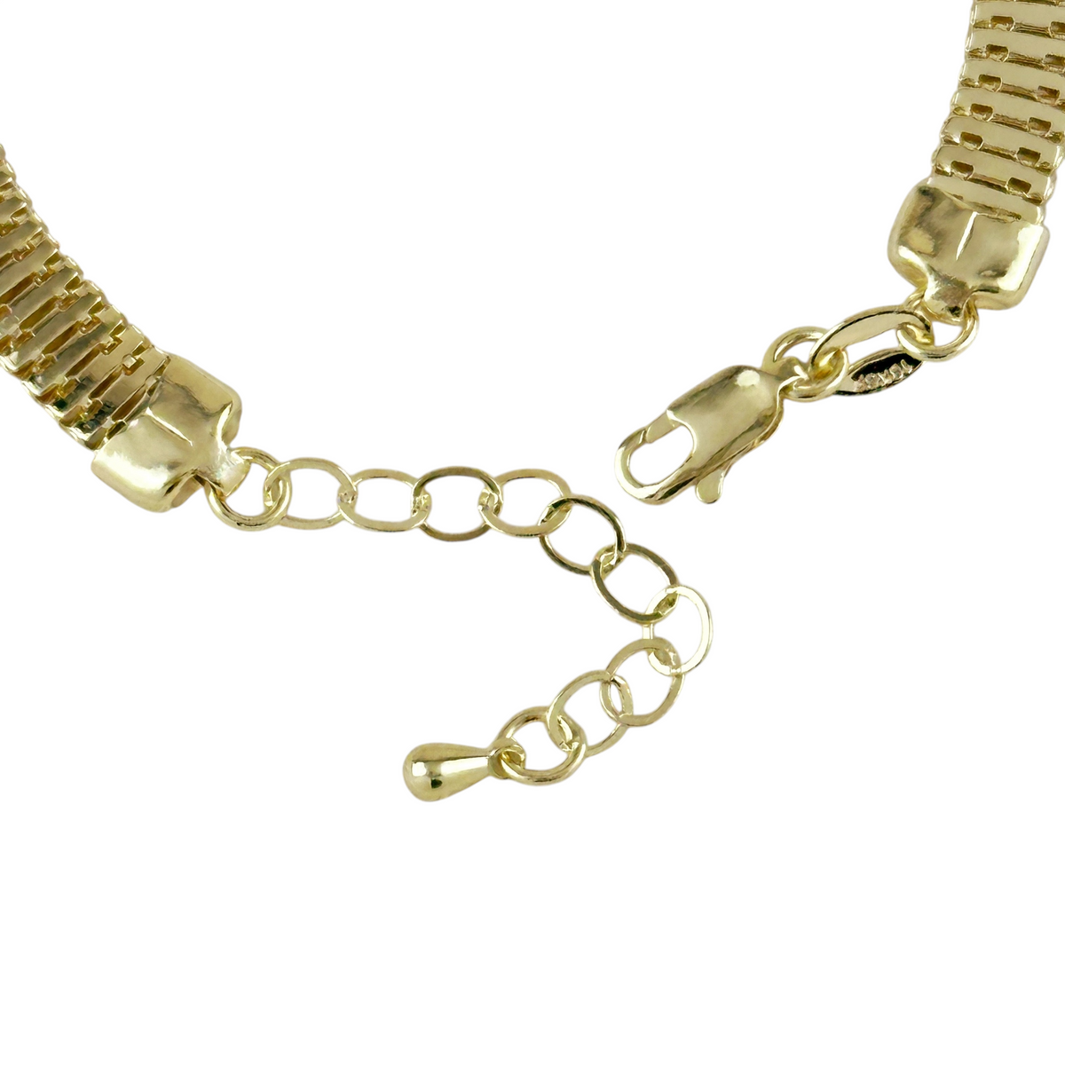 Square Snake Chain 6mm Bracelet in 18K gold-filled, view 6