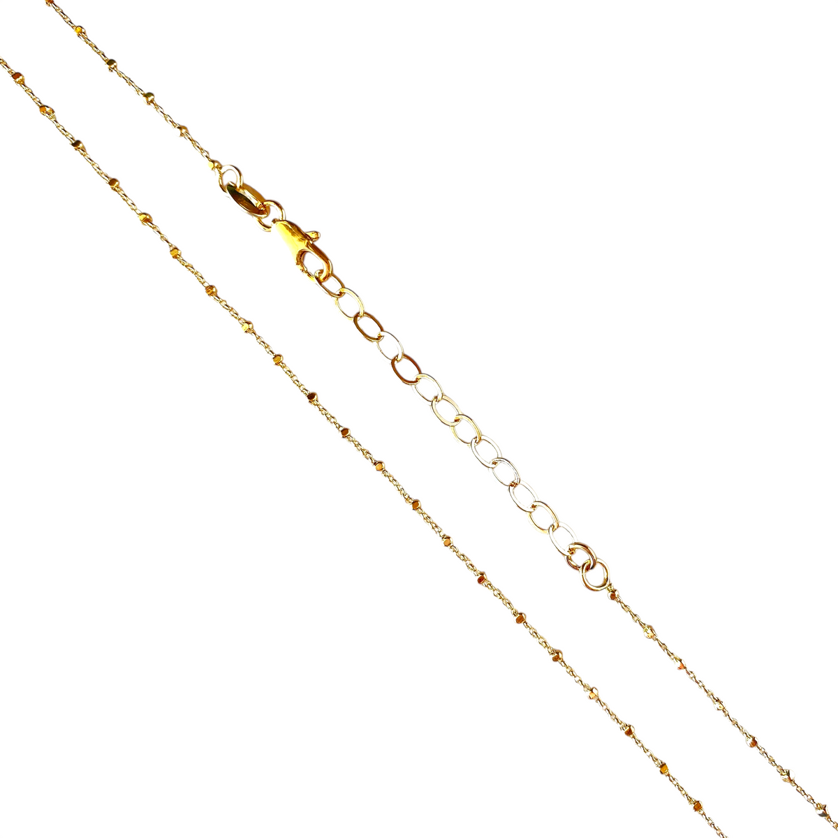 Satellite Chain 1mm Necklace in 18K gold-filled, view 4