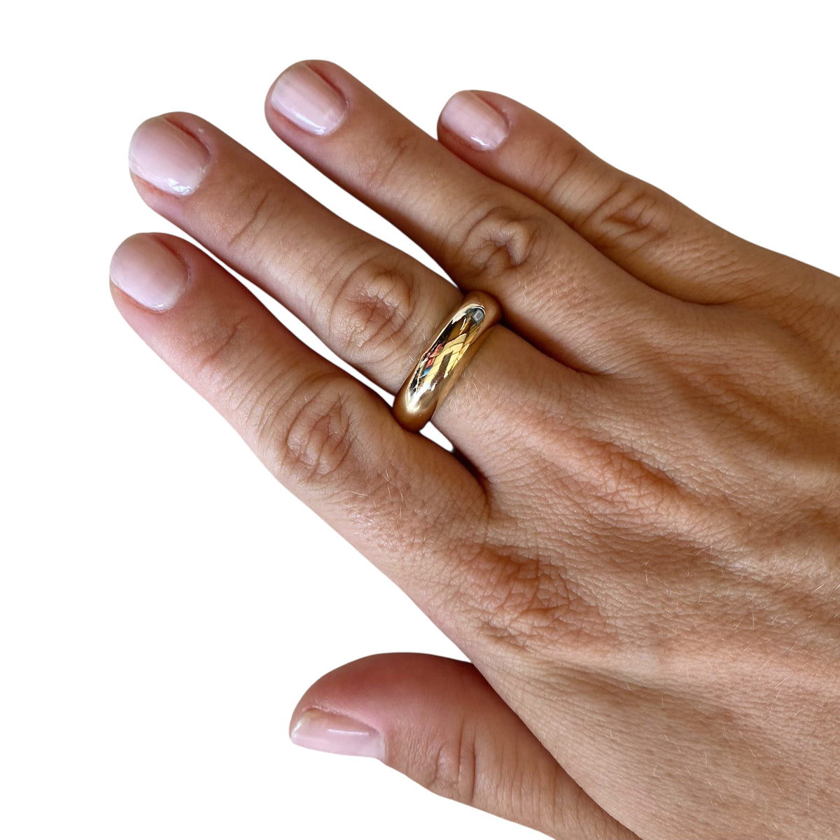 Bold Rounded Band Ring in 18K gold-filled, view 5