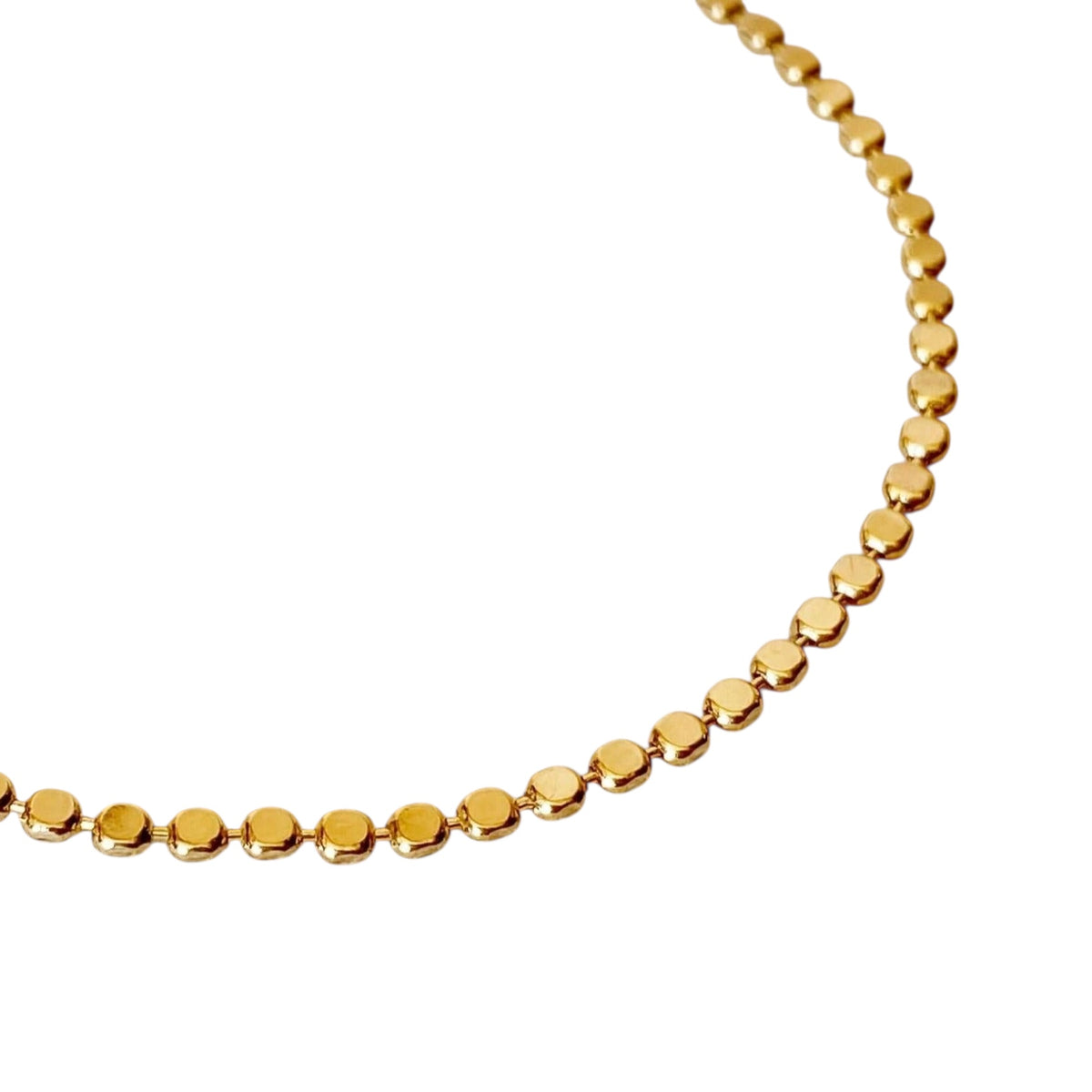 Dotted Chain 2mm Bracelet in 18K gold-filled, view 2